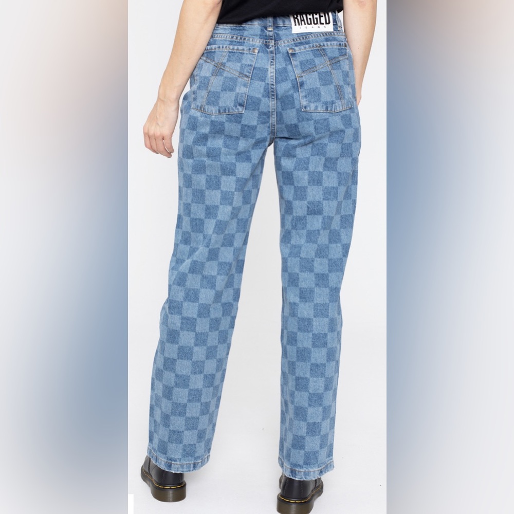 RAGGED checkered jeans